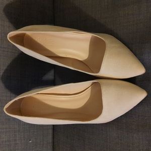 Charlotte Russe Nude Suede Heels